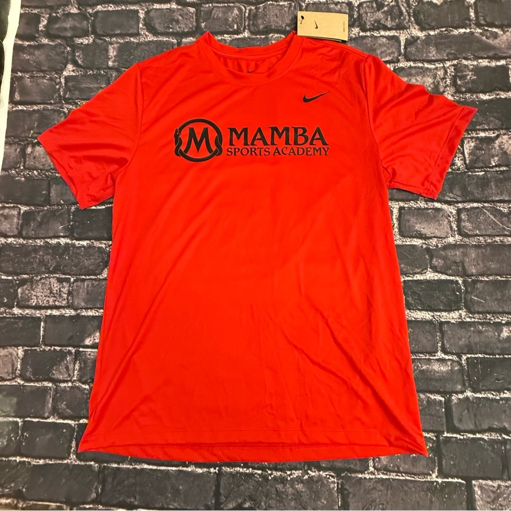 Nike Mamba Sports Academy Kobe Bryant Men’s Red Black Medium T Shirt Dri Fit